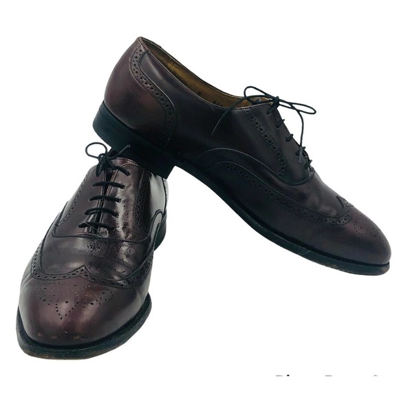 Johnston Murphy Optima Oxford Wingtips Brown Dress Shoes Sz 10 D display picture 1
